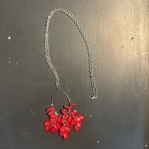 Rose color, with Silver chain